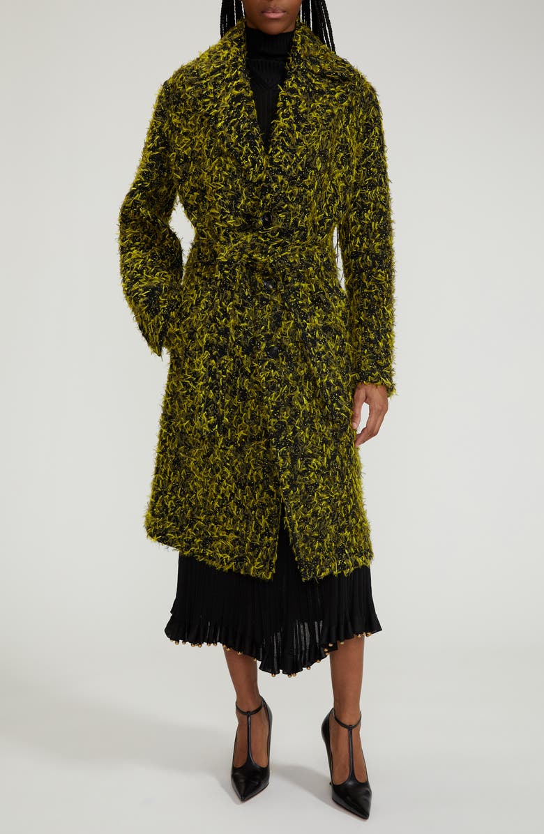 Bottega Veneta Wool Blend Fil Coupé Coat, Alternate, color, 