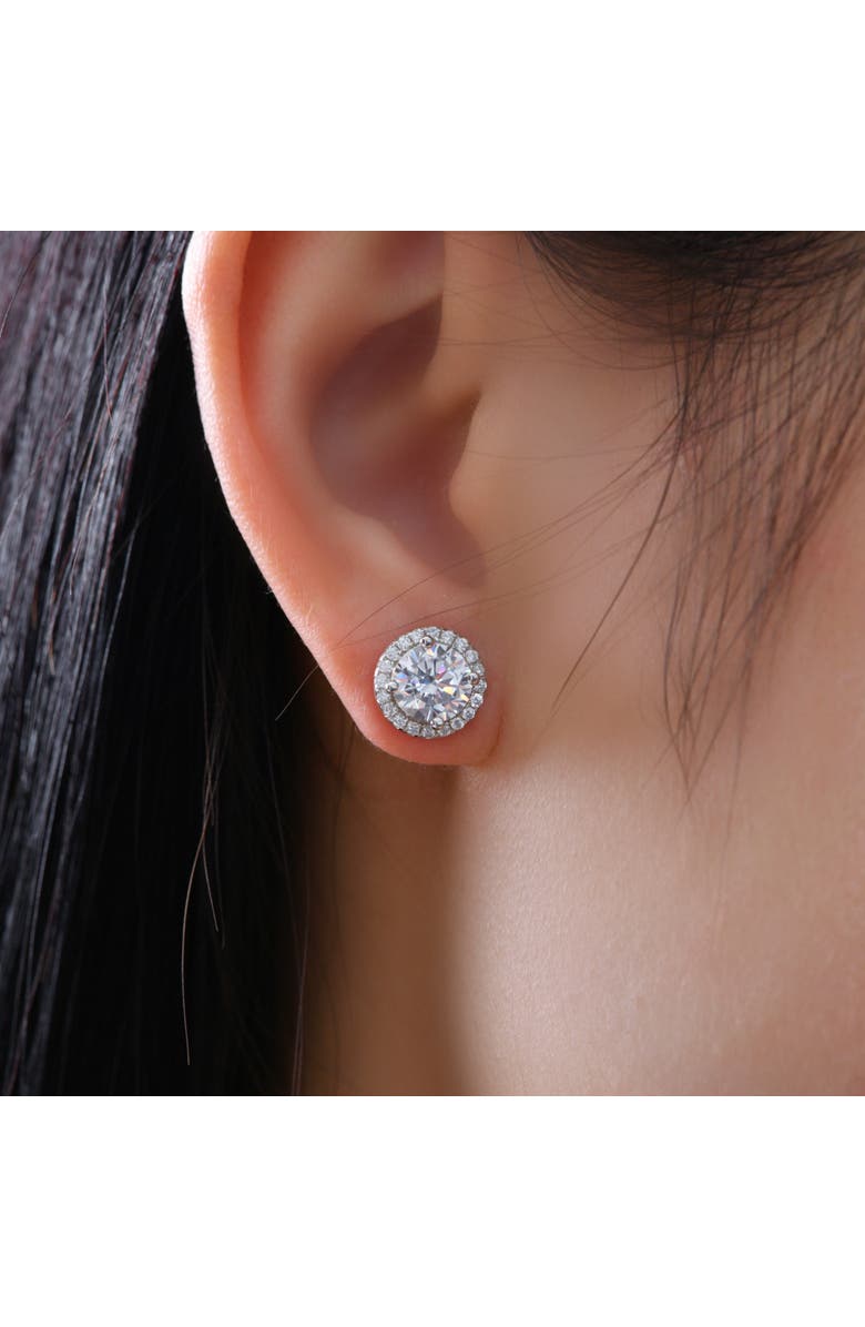 Anna Zuckerman Hello, Halo 2 Carat Diamond Crystalline Studs, Alternate, color, Argyle Pink Crystalline