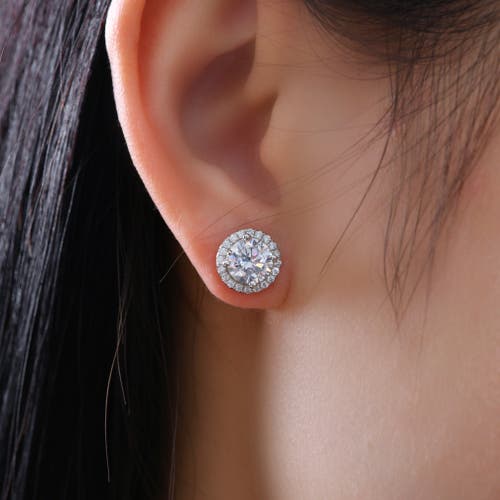 Anna Zuckerman Hello, Halo 2 Carat Diamond Crystalline Studs In Argyle Pink Crystalline