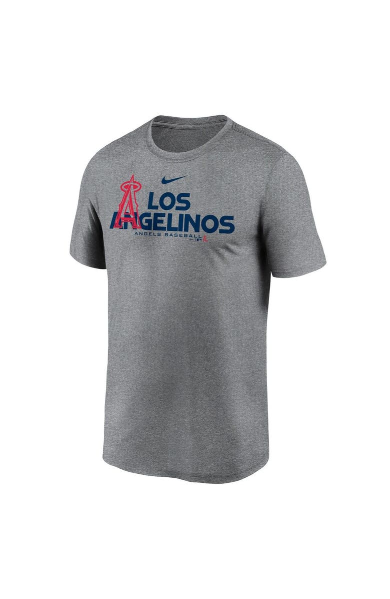 Nike Men's Nike Heathered Charcoal Los Angeles Angels Local Rep Legend Performance T-Shirt, Alternate, color, Heather Charcoal