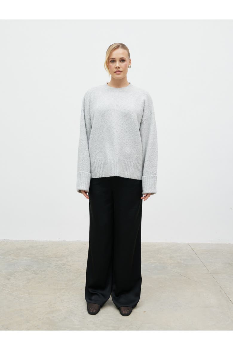 Camille Oversized Borg Jumper, Alternate, color, Grey
