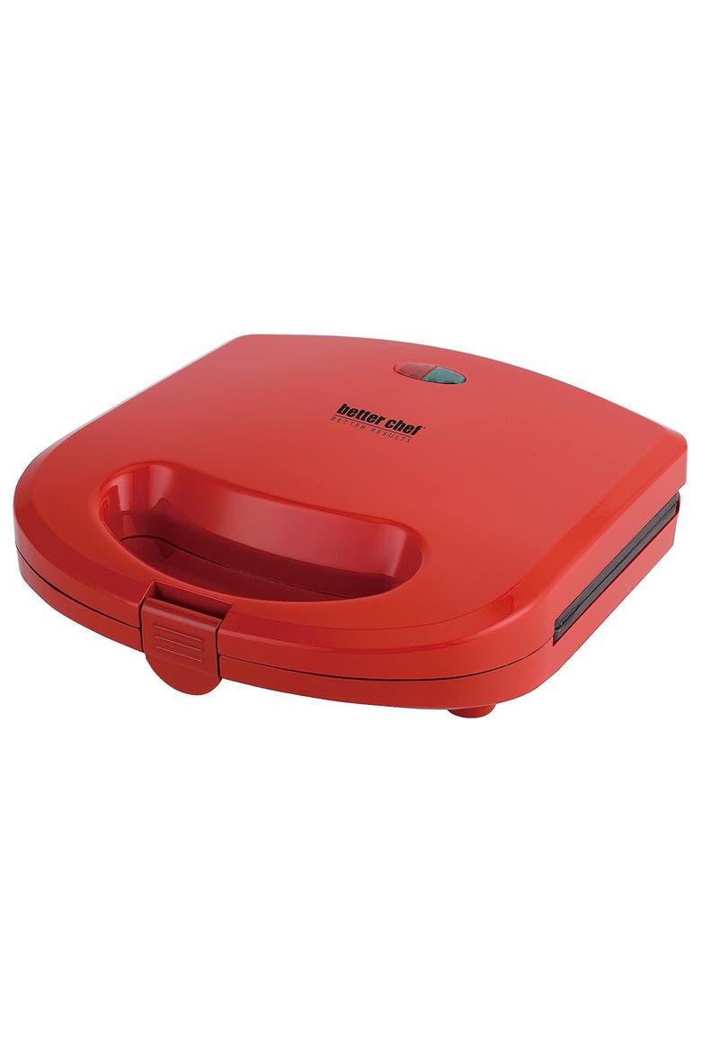 Electric Nonstick Waffle Maker, Main, color, Red