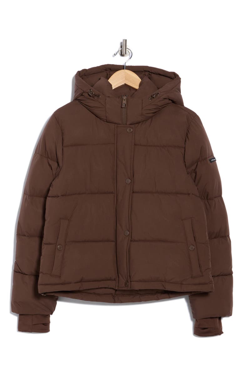 Missy Hooded Water Resistant Crop Puffer Jacket