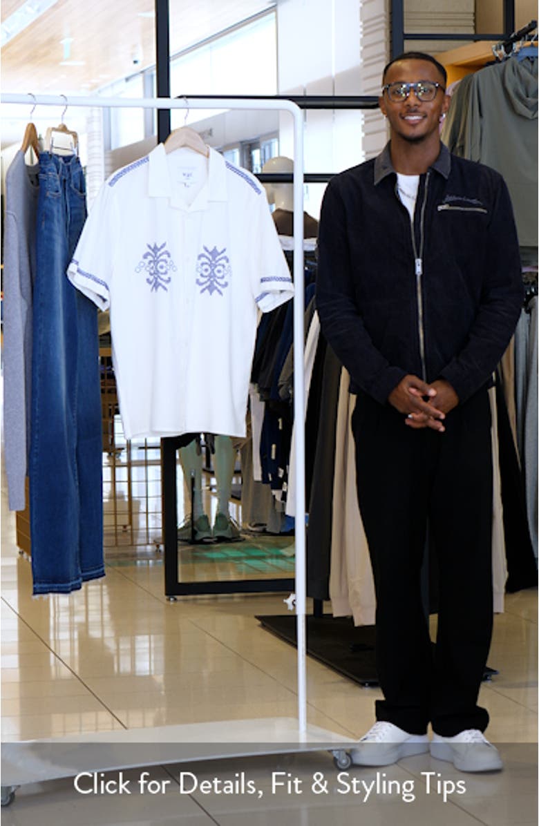 Didcot Crest Motif Short Sleeve Camp Shirt, sales video thumbnail