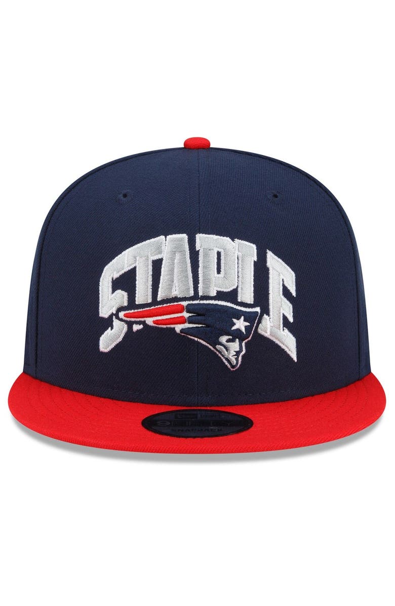 New Era x Staple Men's New Era Navy/Red New England Patriots NFL x Staple Collection 9FIFTY Snapback Adjustable Hat, Alternate, color, Navy