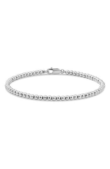Devata Beaded Ball Bracelet In Silver