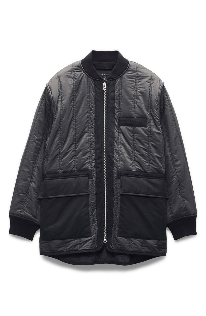 rag & bone Delta Liner Jacket, Alternate, color, Washed Black