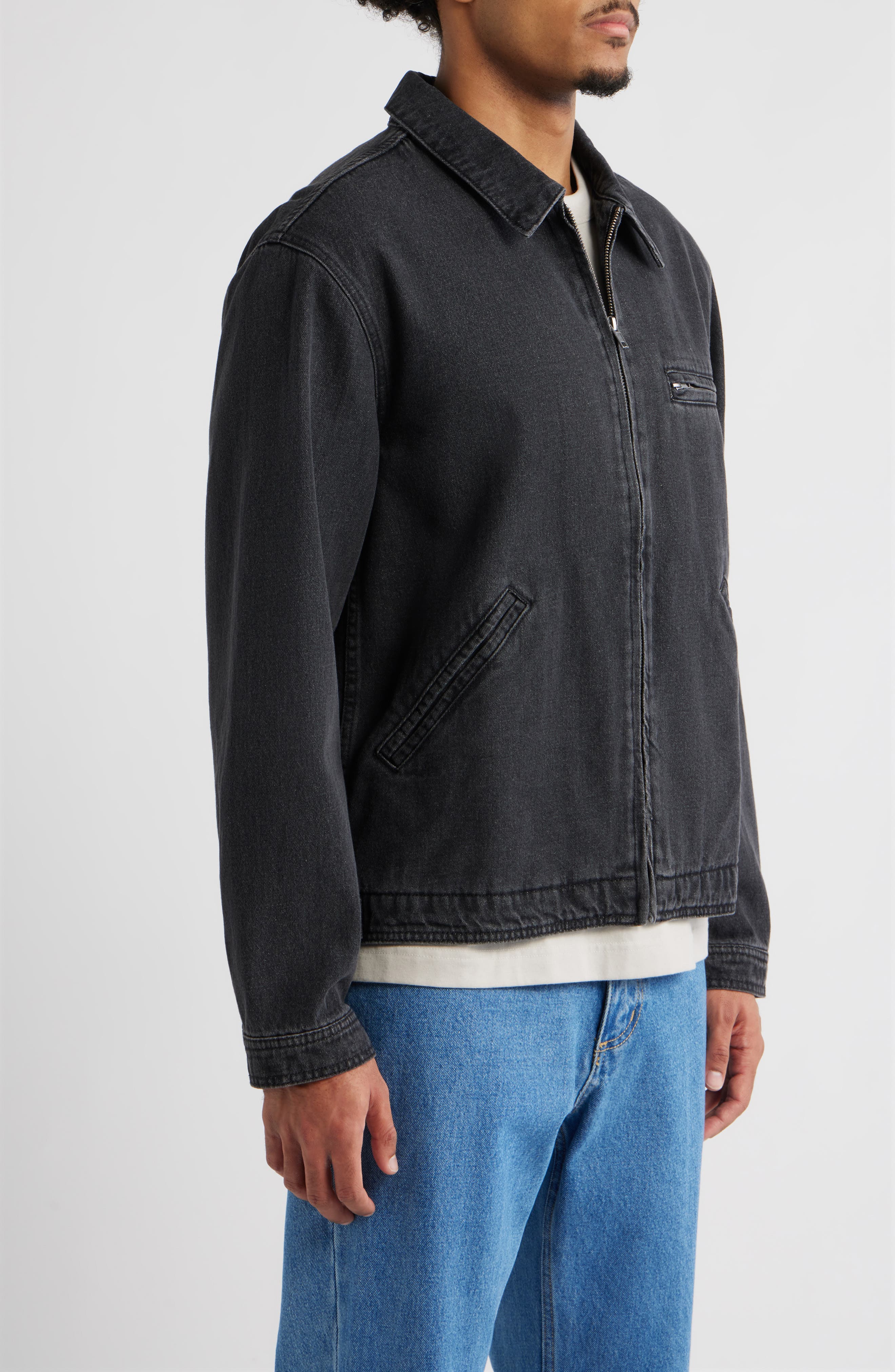 Denim Zip Jacket (Men) | Nordstrom