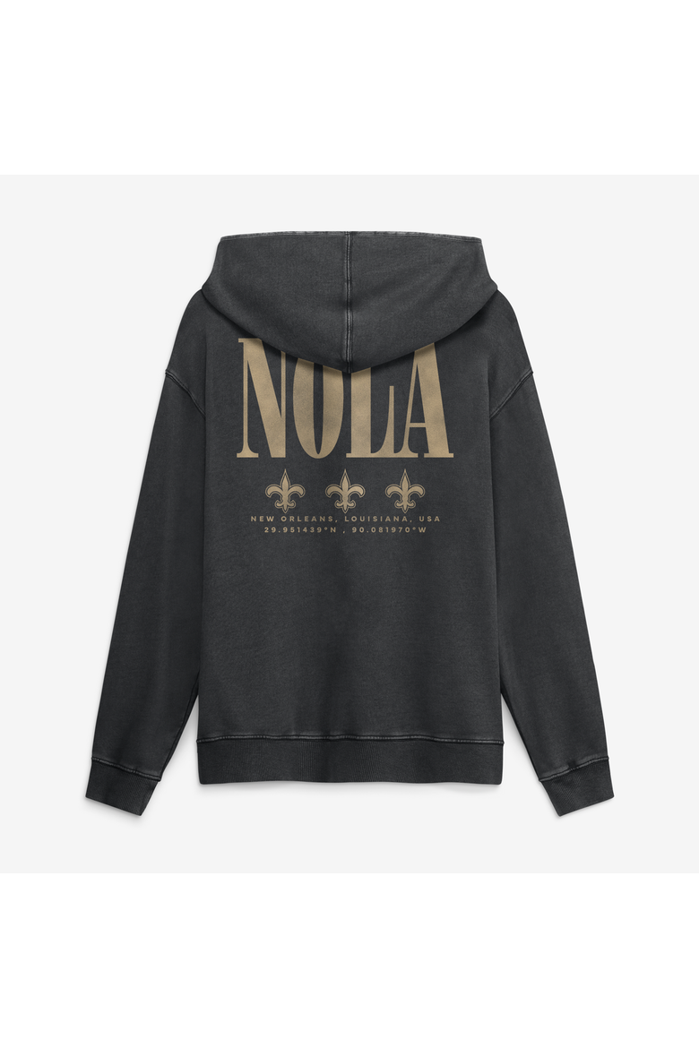 Men's Fanatics Black New Orleans Saints Relaxed Intense Rivalry French Terry Hoodie, Alternate, color, Black