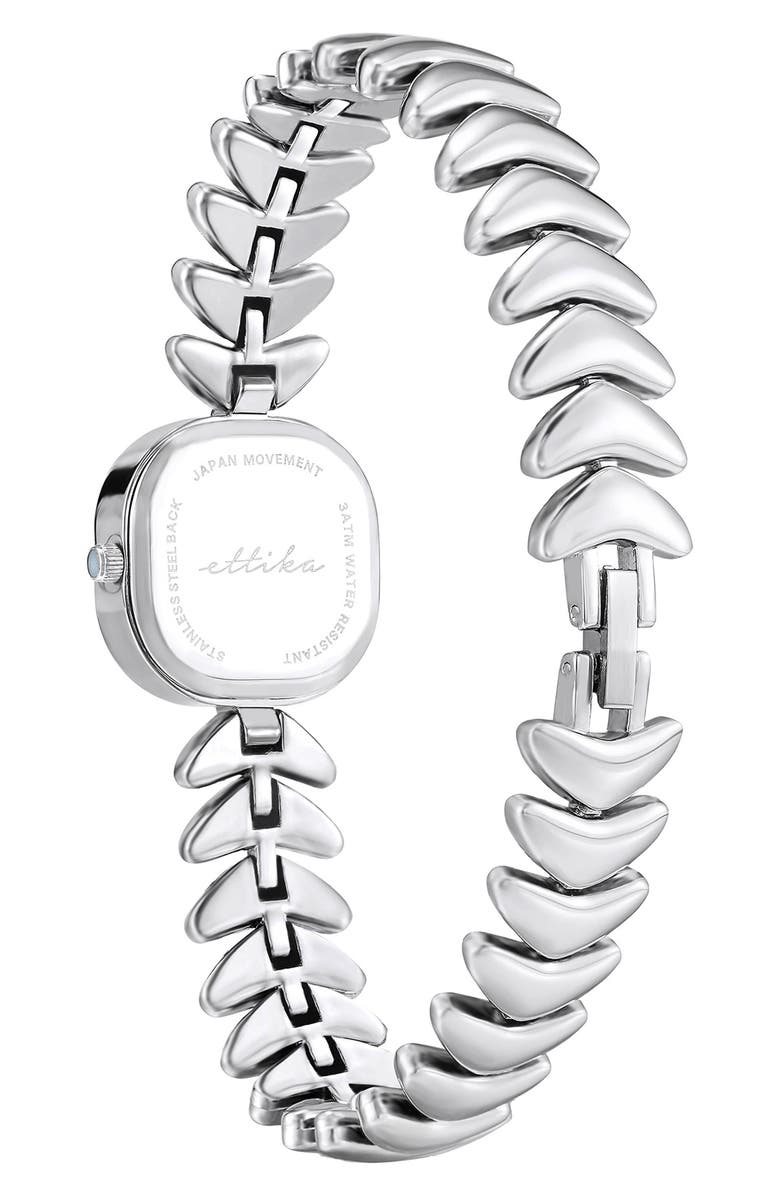 Ettika Metal Moderna Bracelet Watch, Alternate, color, Silver