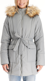 Modern Eternity Maternity Rachel - 3 in 1 Maternity Coat With Belt