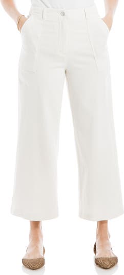 ボトムスその他 MKDT STUDIO Wide ecru trousers in cotton MAX STUDIO Wide Leg Crop Cotton Piqué Pants | Nordstromrack