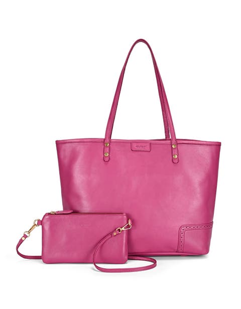 Camellia Medium Reversible Leather Tote