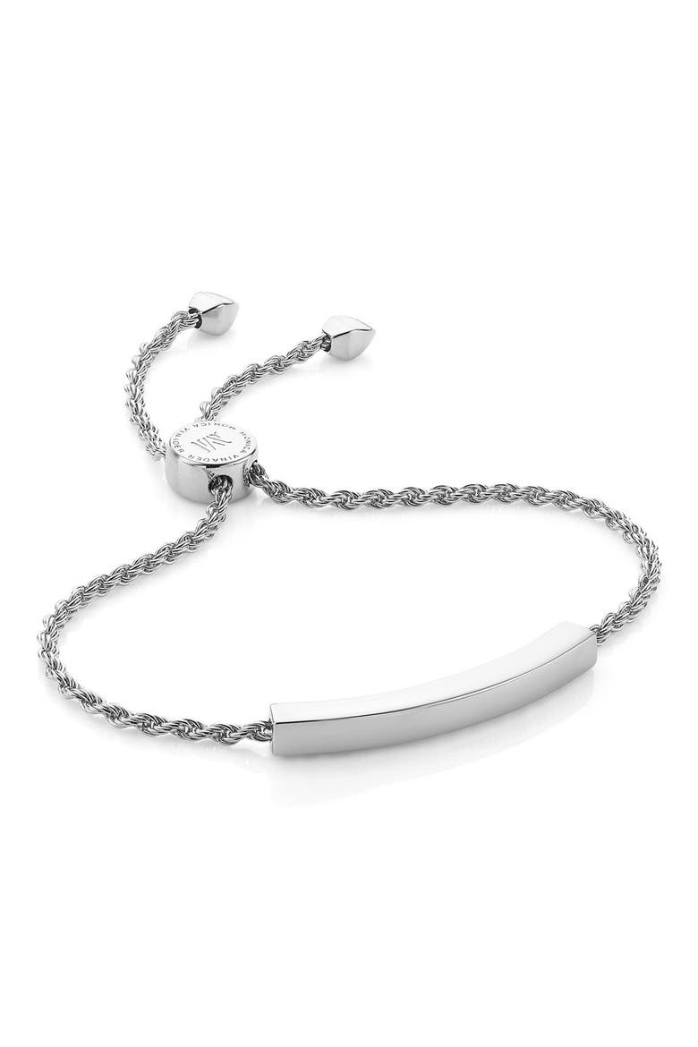 Linear Friendship Chain Bracelet, Main, color, SILVER