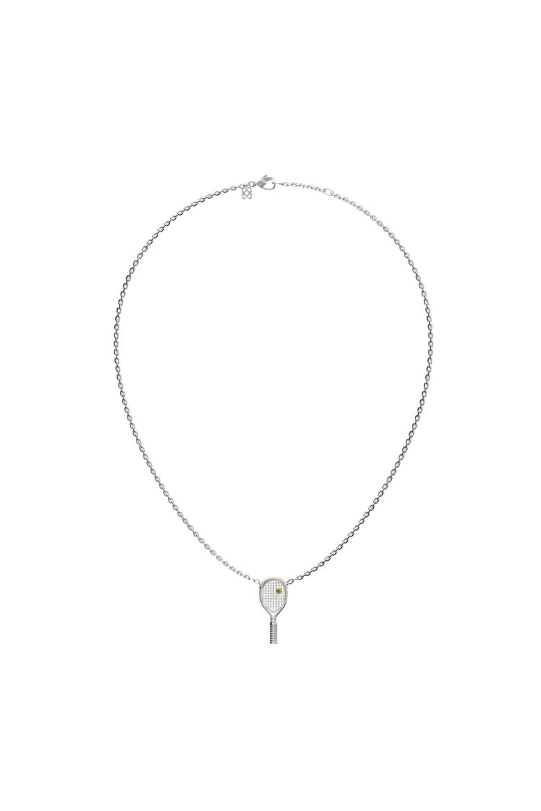 The Tennis Necklace, Yellow Diamond, Alternate, color, Silver Diamond