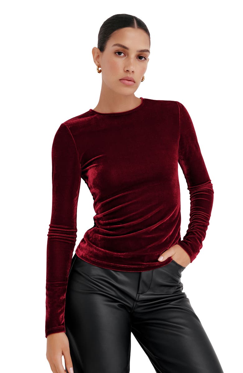 Marcella Ansley Velvet Top, Alternate, color,
