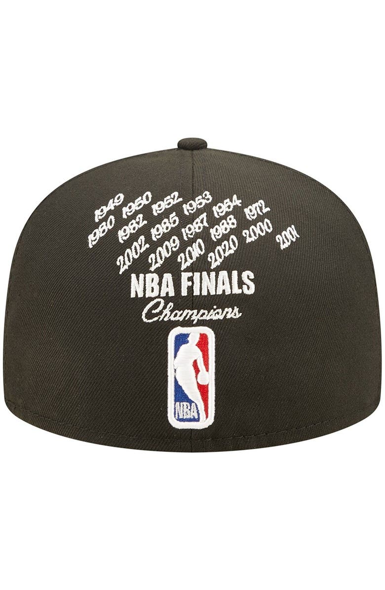 New Era Men's New Era Black Los Angeles Lakers 17x NBA Finals Champions Crown 59FIFTY Fitted Hat, Alternate, color, 
