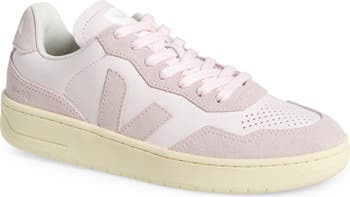 【関税込み】V-90 Sneakers - Veja - Leather - Pink V-90 Extra White Petal Pink Velcro Sneaker – Les Mini