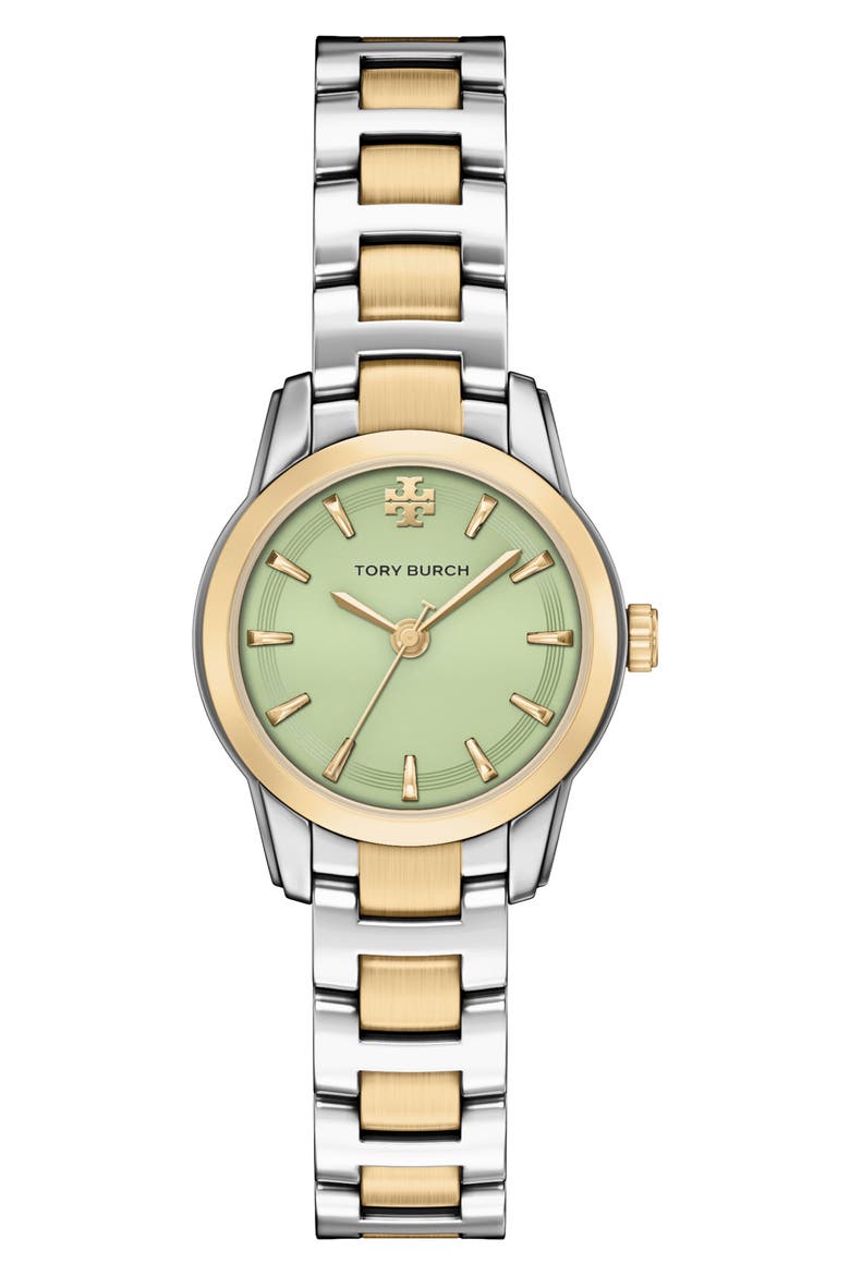 The Small Miller Bracelet Watch, 28mm, Main, color, TWO TONE/ MINT GREEN