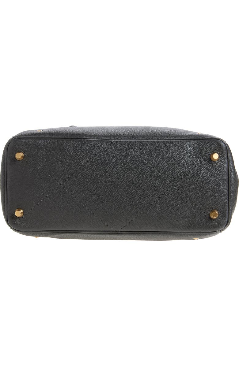 Thom Browne Bolton Pebble Grain Leather Satchel, Alternate, color, Black