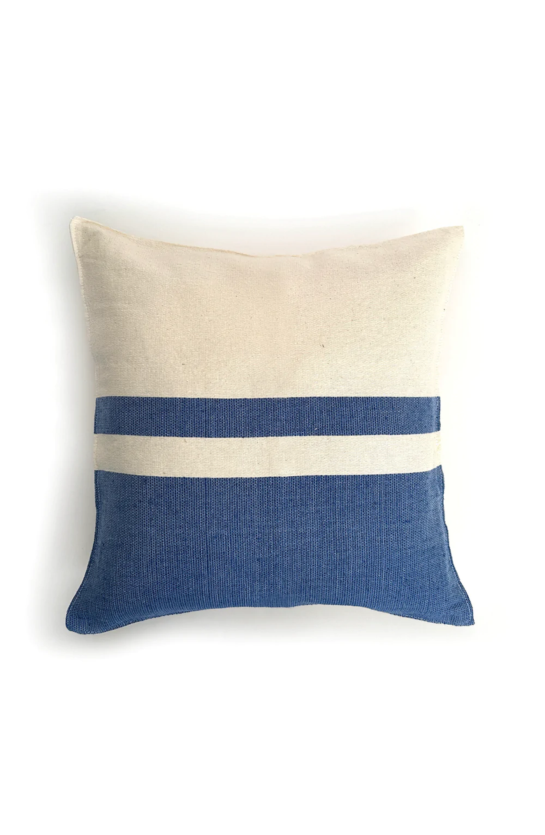 Nativa Woven Block Pillow - with Insert, Main, color, Blue
