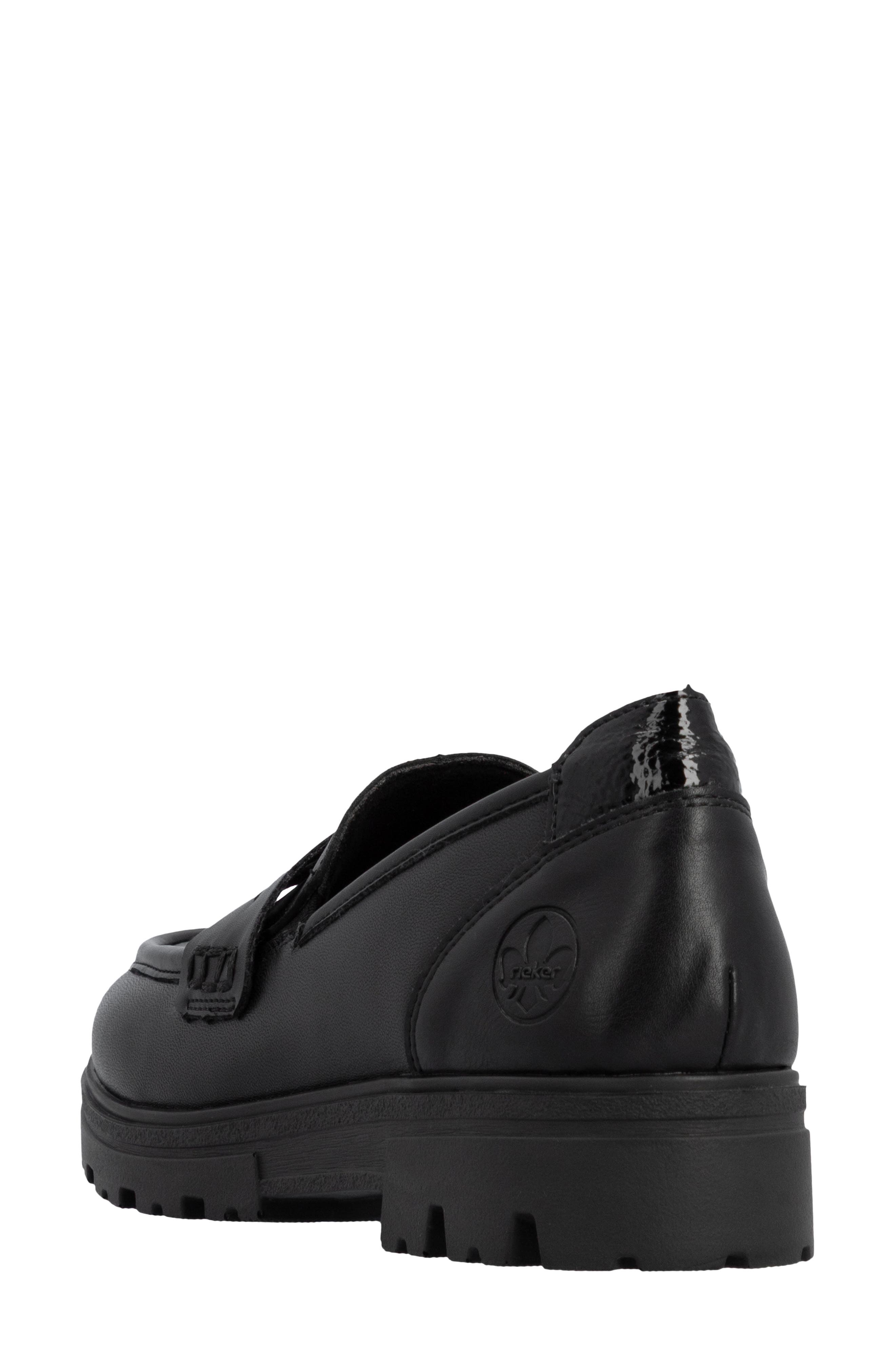Nadja 50 Faux Leather Loafer, Alternate, color, BLACK/ BLACK/ BLACK