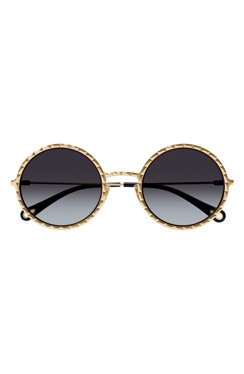 Chloé 53mm Gradient Round Sunglasses, Main, color, 