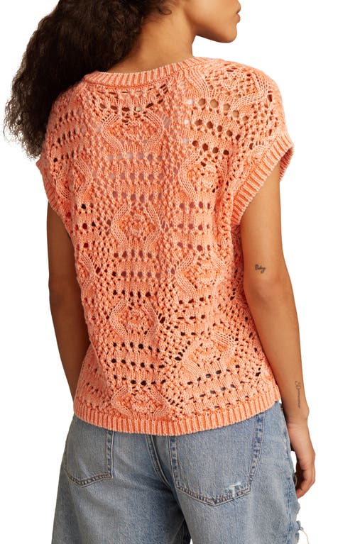 Lucky Brand Open Knit Sleeveless Sweater In Nude