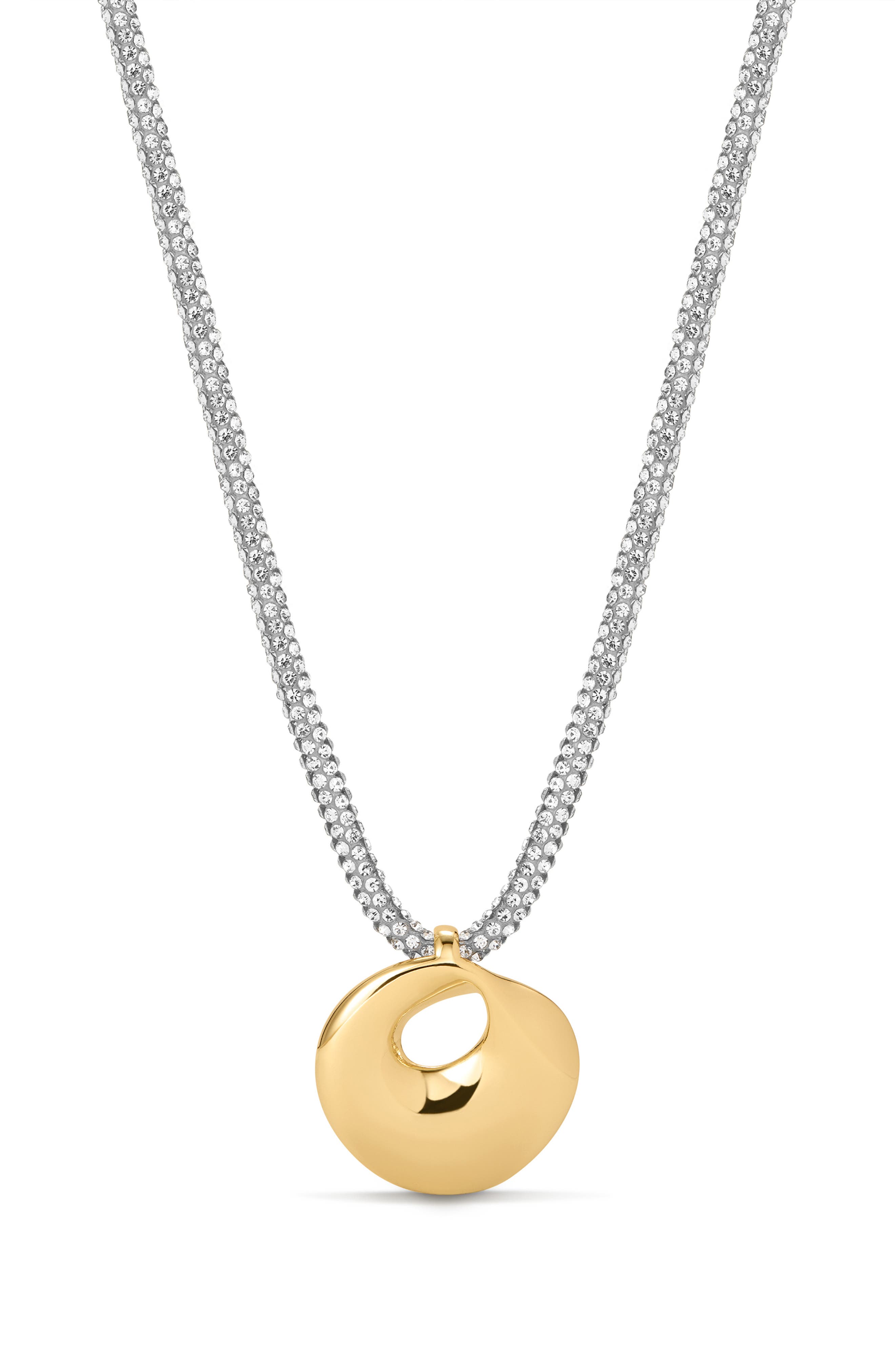 Luv AJ The Mercury Disc Pendant Necklace in Gold 