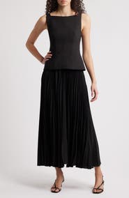 Acler Hollinshill Pleated Sleeveless Maxi Dress