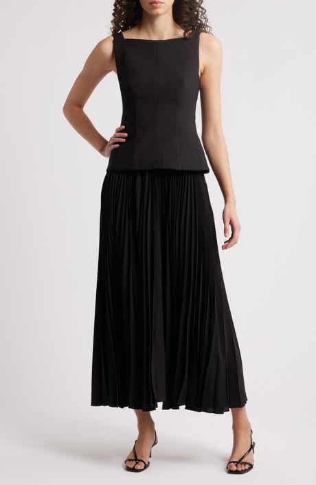 Acler Hollinshill Pleated Sleeveless Maxi Dress