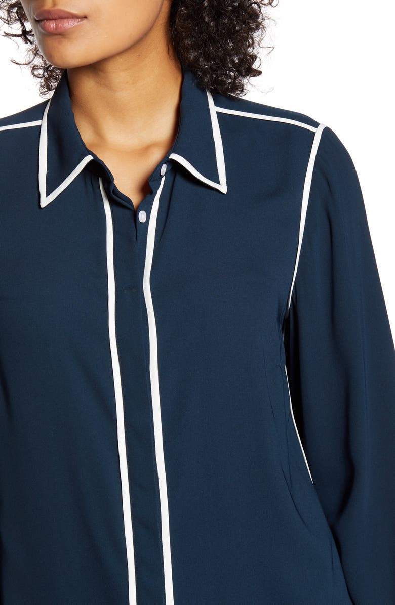 Tommy Hilfiger Contrast Trim Woven Shirt, Alternate, color,