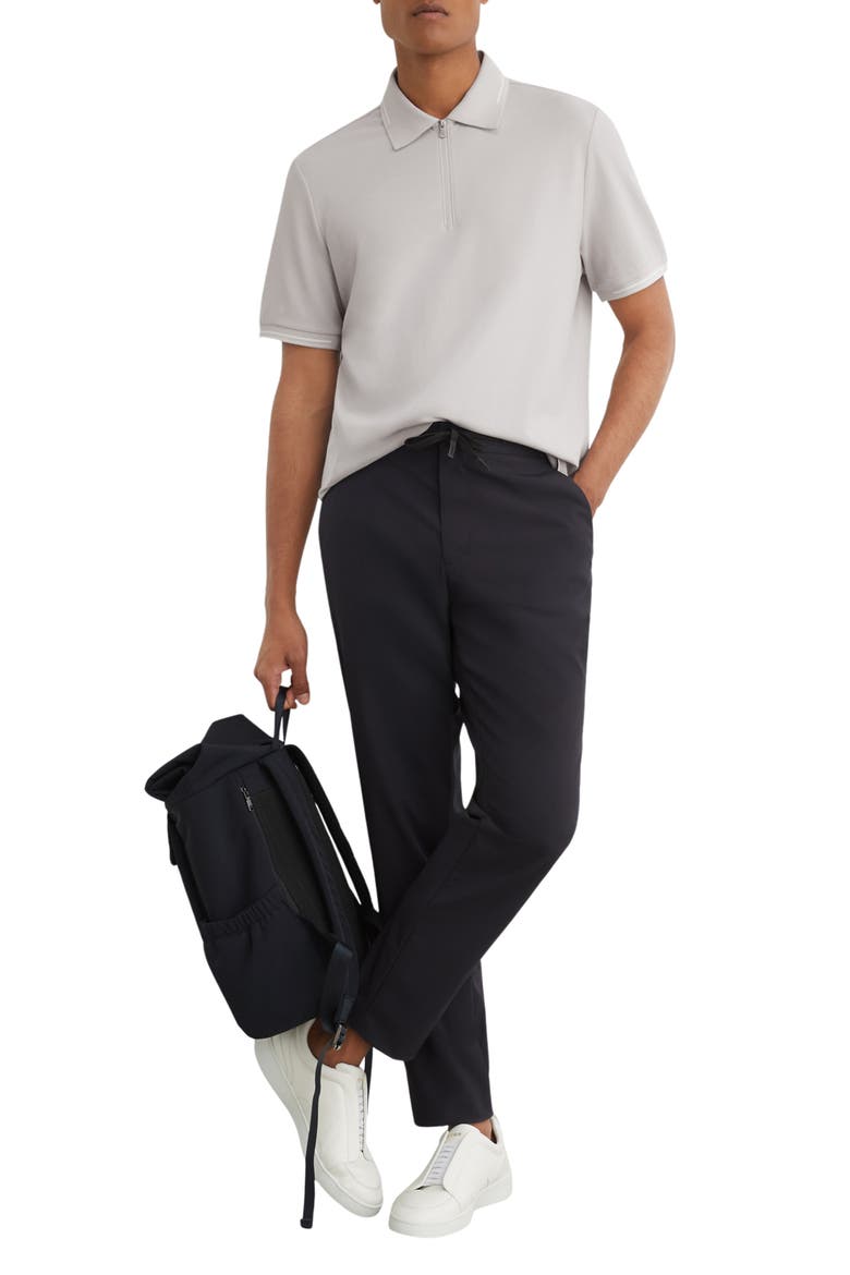 Vale Half Zip Polo Shirt, Alternate, color, SOFT GREY