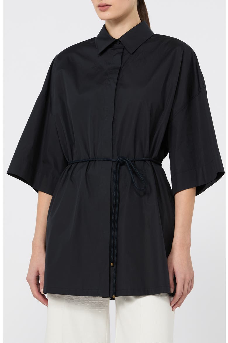 Mancora Belted Cotton Poplin Tunic, Main, color, ULTRAMARINE