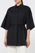 Max Mara Mancora Belted Cotton Poplin Tunic