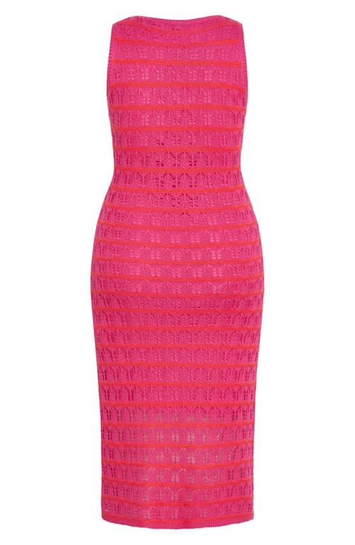 City Chic Open Knit Midi Tank Dress