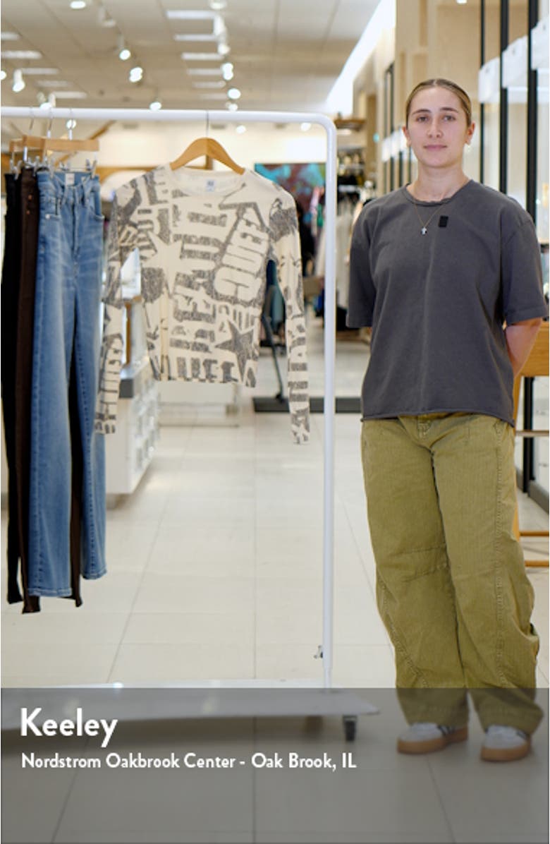 Stamp Print Long Sleeve T-Shirt, sales video thumbnail