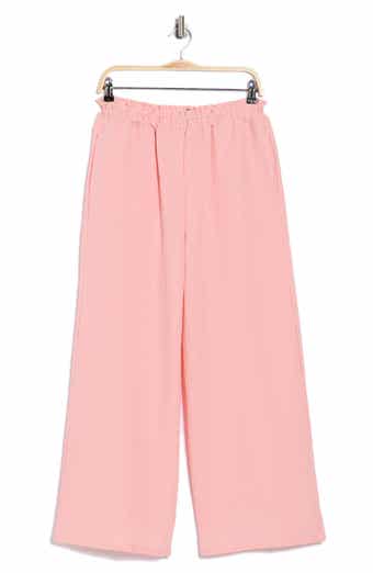 Bobeau Ruffle Pull-On Ankle Wide Leg Pants