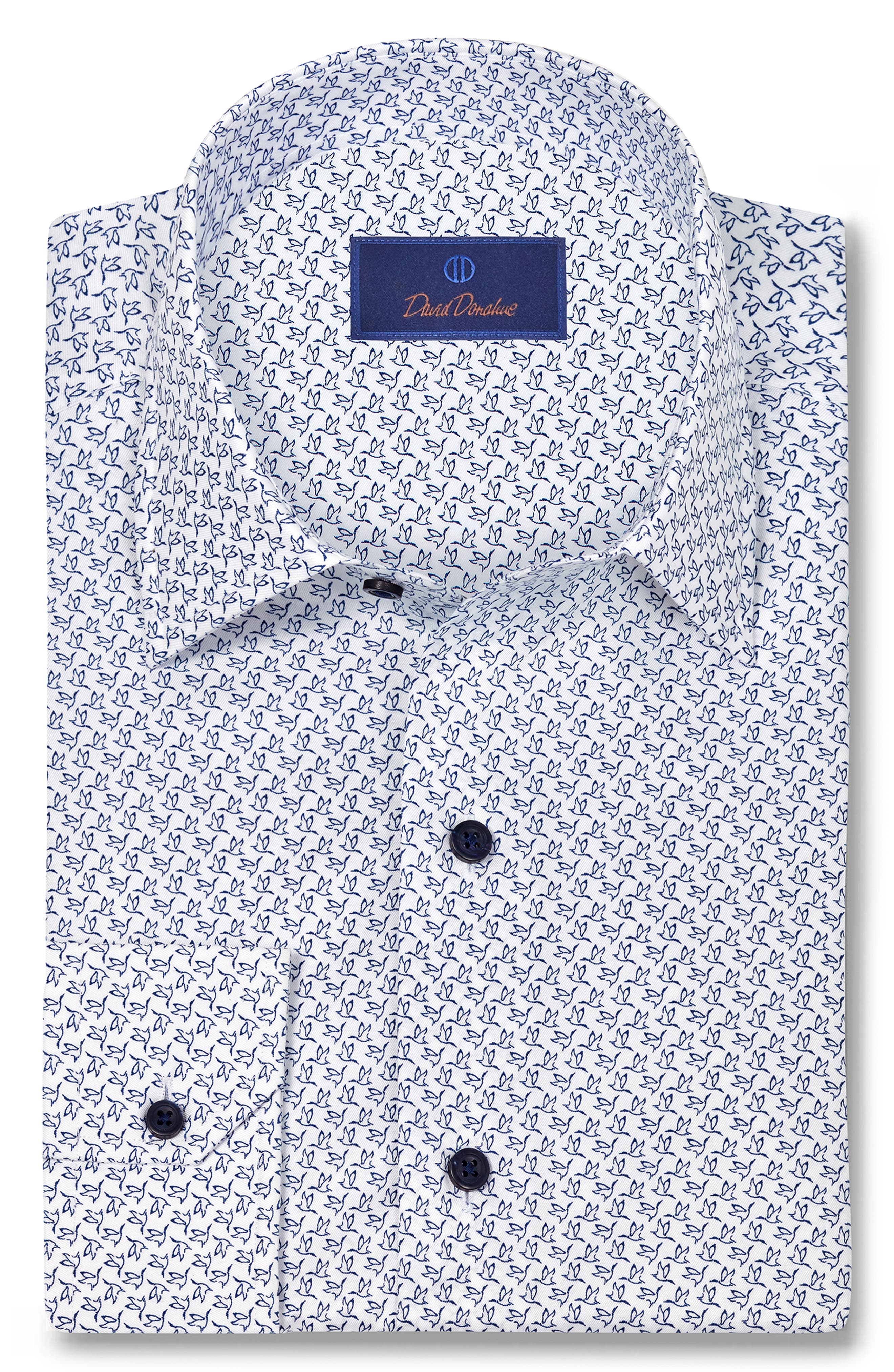 Bird Print Cotton Sport Shirt