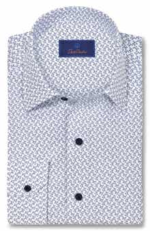 Bird Print Cotton Sport Shirt