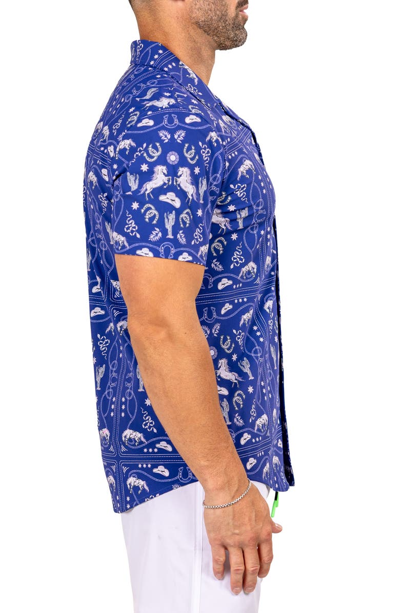 Maceoo Marthy Blue Camp Shirt, Alternate, color, 