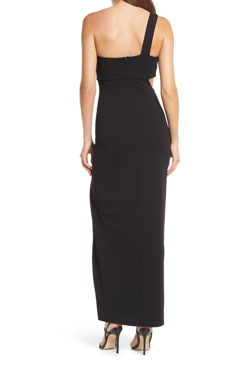 Lulus Simply Beautiful One Shoulder Column Gown, Alternate, color, 