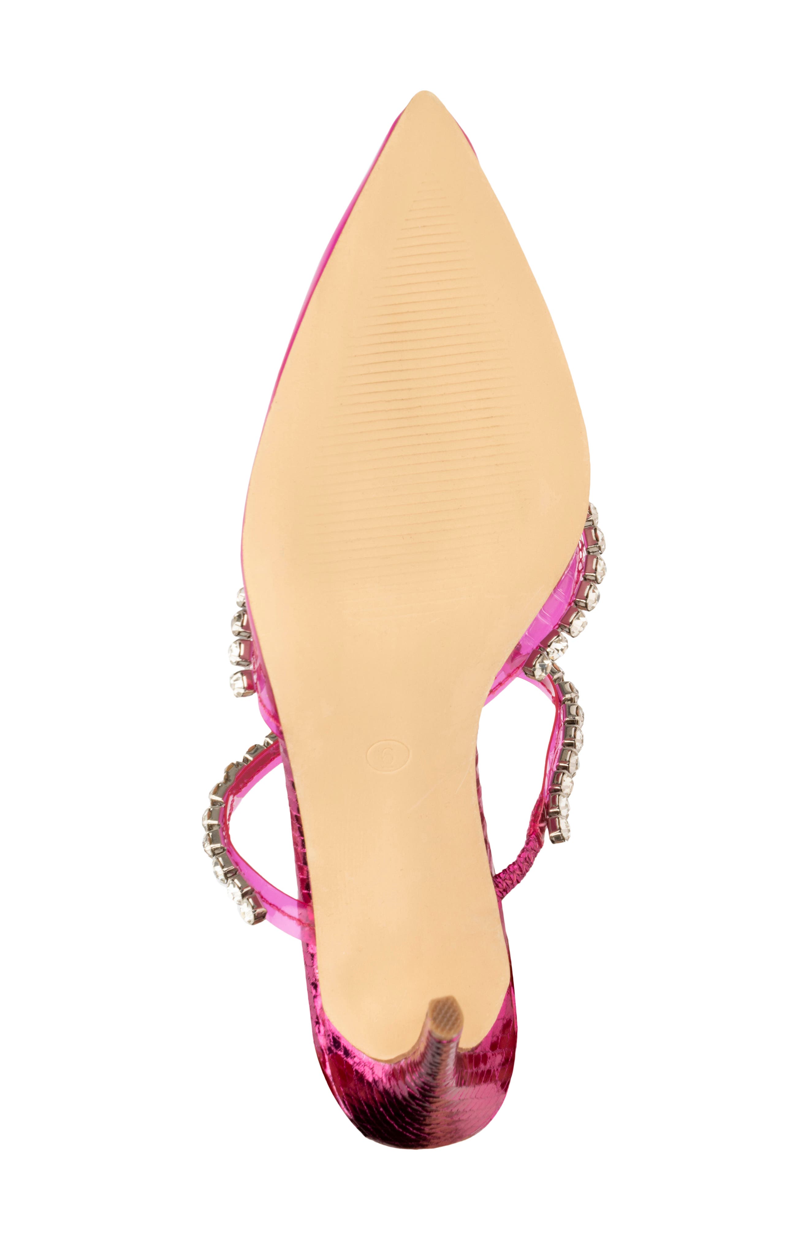 NEW YORK AND COMPANY Fatima Crystal Embellished Lucite Pump, Alternate, color, Pink