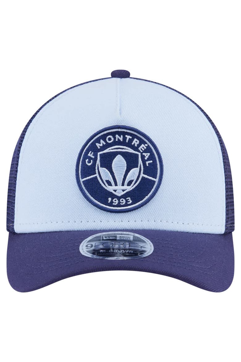 Men's New Era Light Blue CF Montreal Color Pack 9FORTY M-Crown A-Frame Adjustable Trucker Hat, Alternate, color, Light Blue