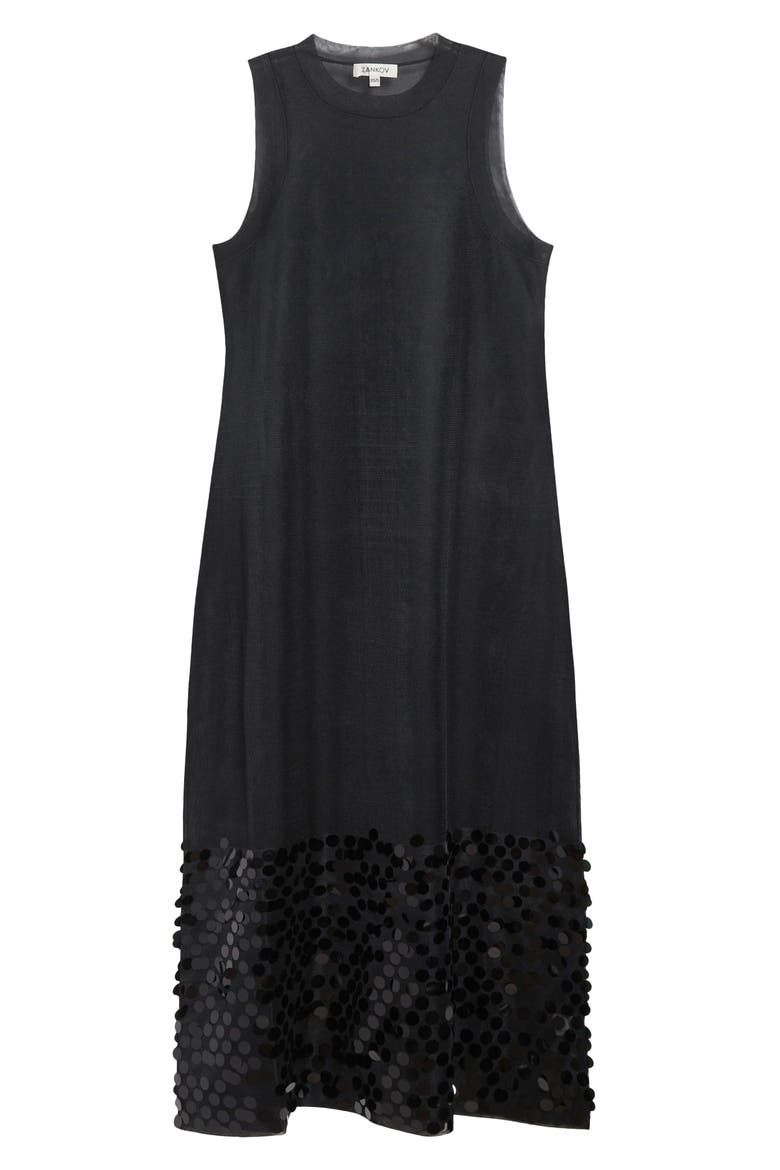 Molly Paillette Mesh Gown, Alternate, color, BLACK