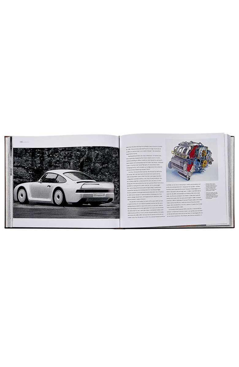 Graphic Image Porsche 70 Years There Is No Substitute Leather Coffee Table Book, Alternate, color, Beige