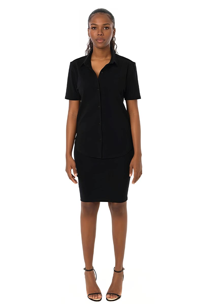 Dai Moda Clark Short Sleeve Button-Up Shirt, Alternate, color, 