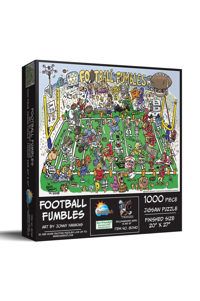 Football Fumbles 1000 piece Jigsaw Puzzle for Adults, Main, color, Multicolor
