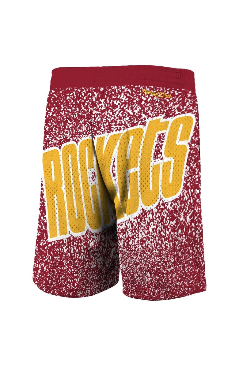 Mitchell & Ness Men's Mitchell & Ness Red Houston Rockets Hardwood Classics Jumbotron Sublimated Shorts, Alternate, color, 