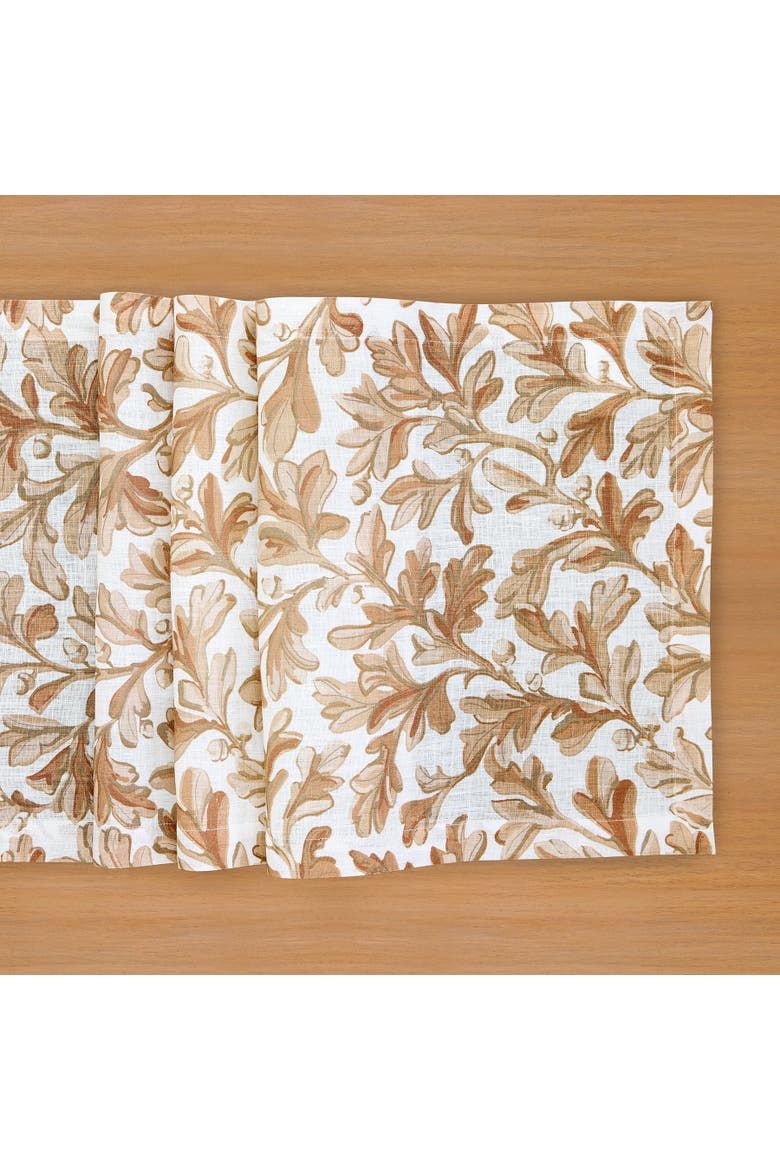 Linen Table Runner - Fallen Leaves, Alternate, color, Autumn